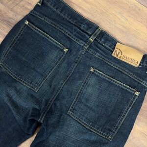 Nautica Jeans Company Mens 32x32 Dark Wash Straight Leg Denim Y2K Vintage 5P1617